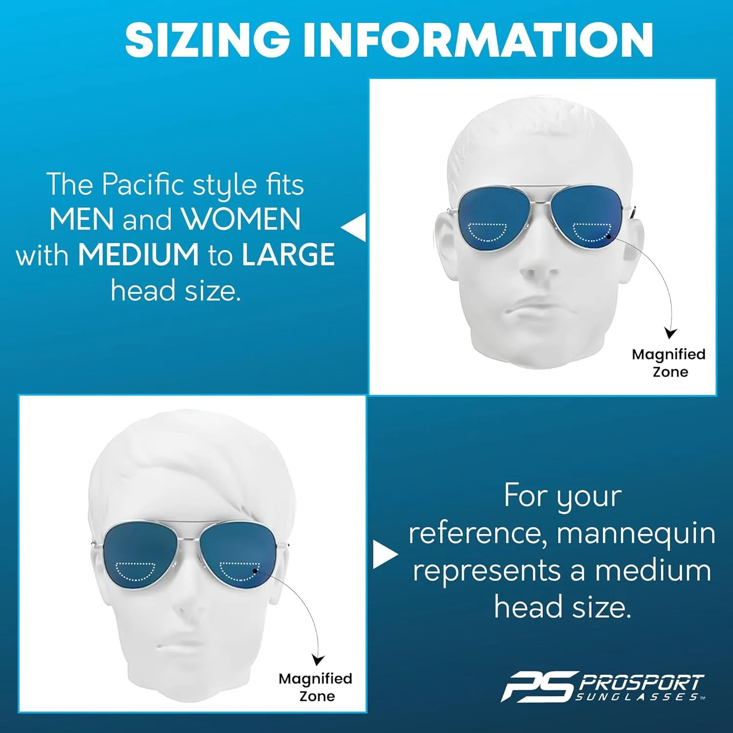 proSPORT Aviator Bifocal Sunglass Reader Flashed Mirror Lens Men Women