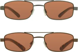 proSPORT Reading Glasses Tinted Full Lens Sun Readers Pilot Square Aviator NOT BIFOCAL