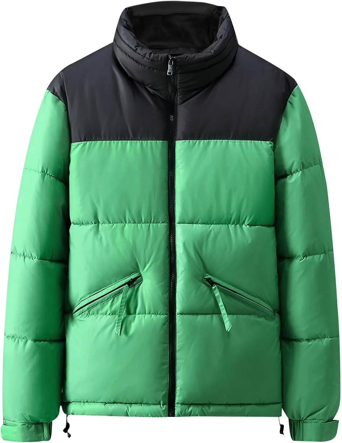 Puffer Jacket Men Zip up Insulated Jacket Warm Winter Coat Plus Size Down Jacket Thick Quilted Jacket Padded Jacket