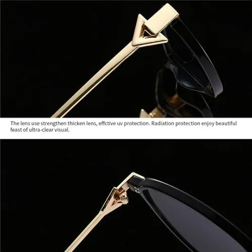 Punk Cat Eye Sunglasses Women Arrow Leg Vintage Men Sun Glasses Shades UV400