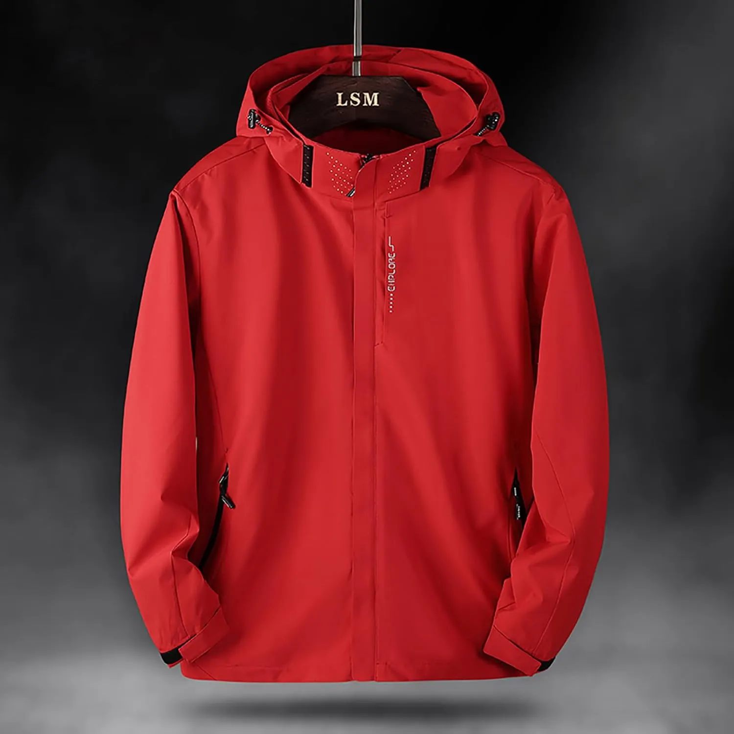 Rain Jackets For Women Waterproof Windbreaker Running Lightweight Cycling Softshell Jackets With Reflective Hooded