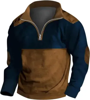 RTRDE Men's Henley Long Sleeve Sweatshirt Shirts Quarter Zip Pullover Casual Athletic Sweatshirt, S-5XL