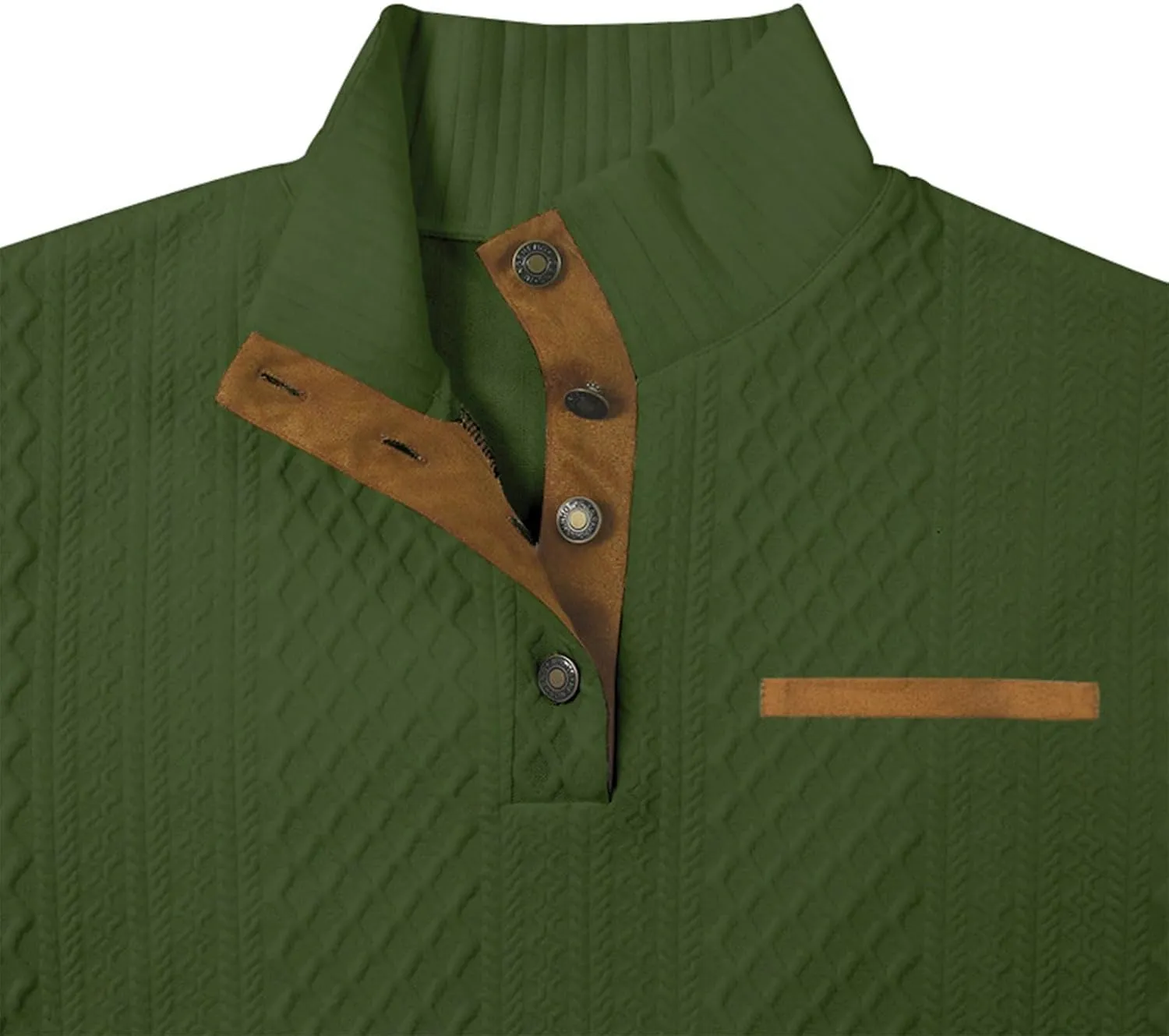 RTRDE Men's Pullover Shirts Long Sleeve Henley Shirts Mock Neck Lightweight Pullover Sweatshirts, M-3XL
