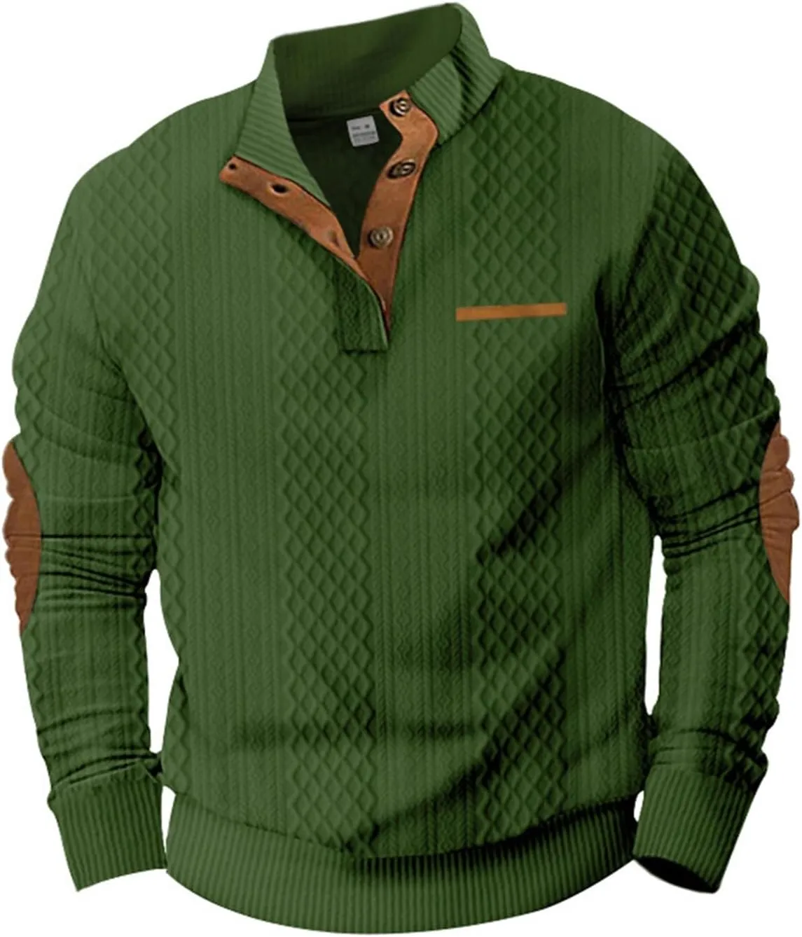 RTRDE Men's Pullover Shirts Long Sleeve Henley Shirts Mock Neck Lightweight Pullover Sweatshirts, M-3XL