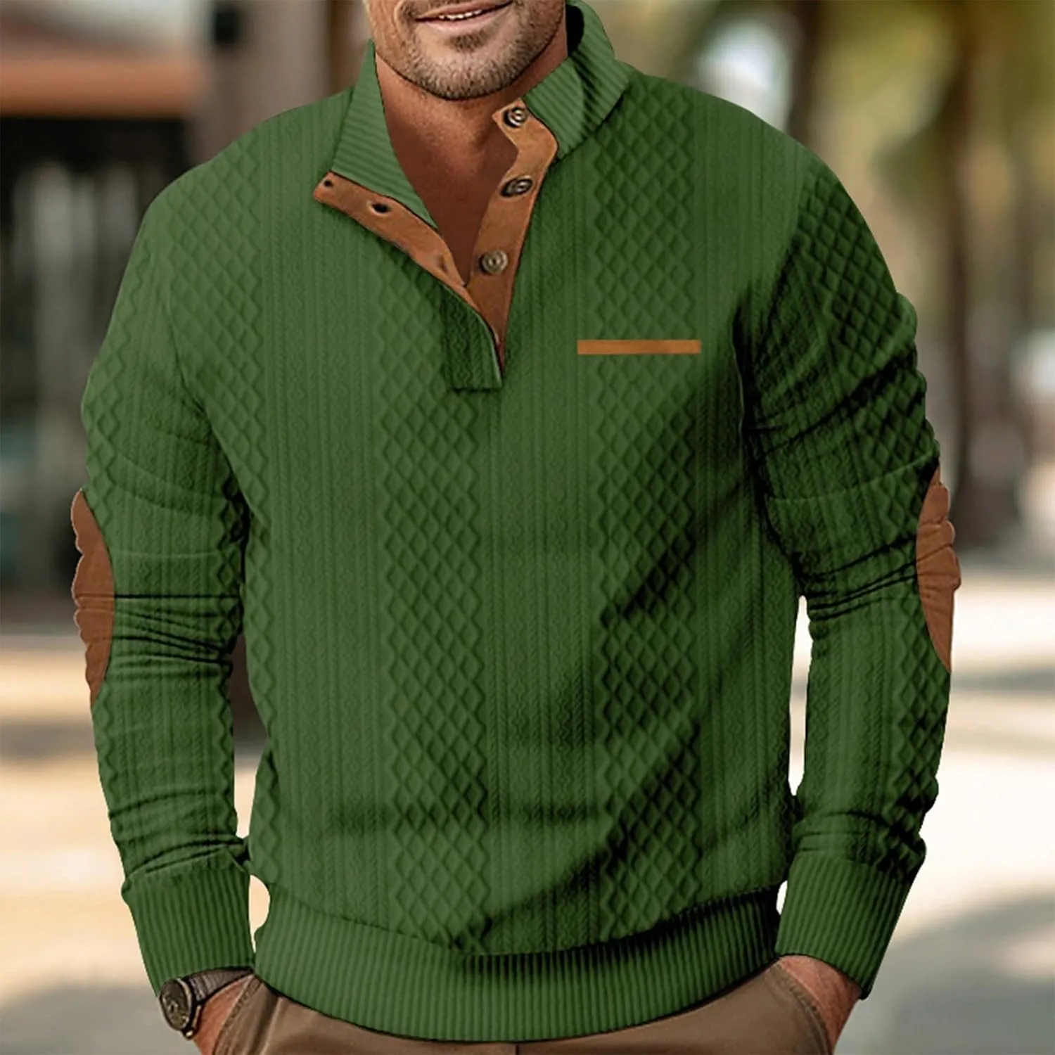 RTRDE Men's Pullover Shirts Long Sleeve Henley Shirts Mock Neck Lightweight Pullover Sweatshirts, M-3XL