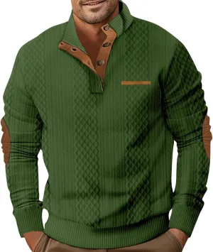 RTRDE Men's Pullover Shirts Long Sleeve Henley Shirts Mock Neck Lightweight Pullover Sweatshirts, M-3XL