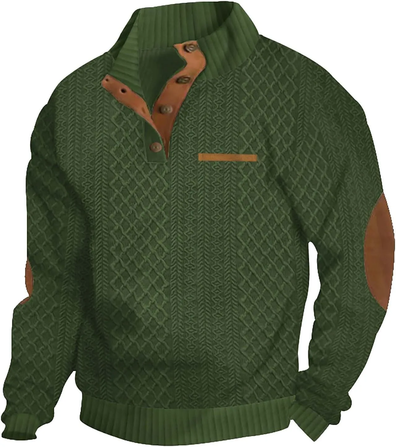RTRDE Men's Pullover Shirts Long Sleeve Henley Shirts Mock Neck Lightweight Pullover Sweatshirts, M-3XL