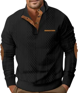 RTRDE Men's Pullover Shirts Long Sleeve Henley Shirts Mock Neck Lightweight Pullover Sweatshirts, M-3XL