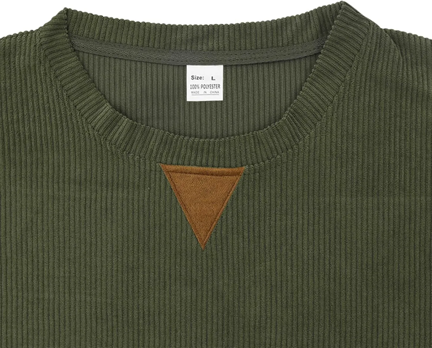 RTRDE Men's Sweatshirts Crewneck Corduroy Pullover Sweatshirt Crewnecks Long Sleeve Casual Sweatshirts, S-3XL
