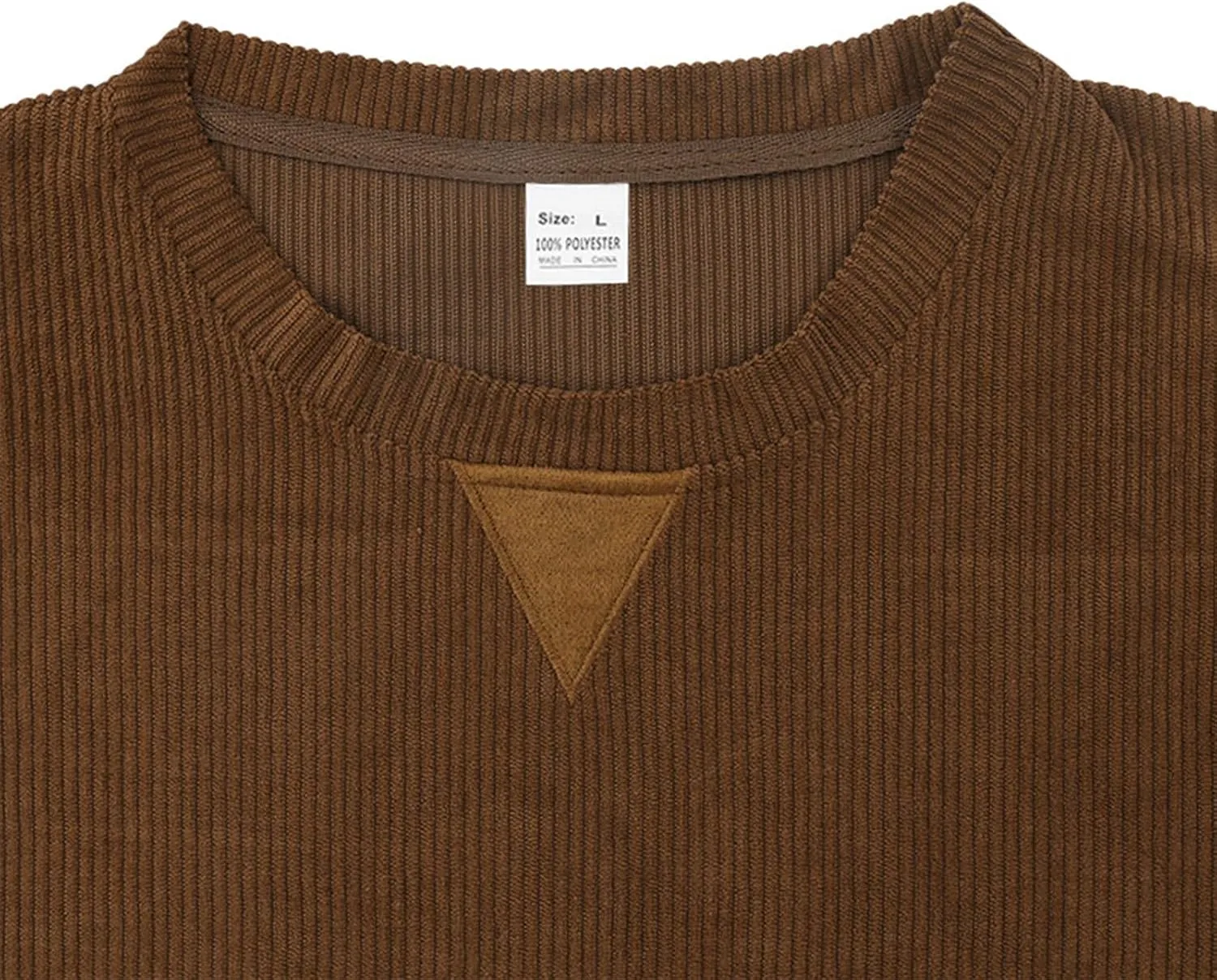 RTRDE Men's Sweatshirts Crewneck Corduroy Pullover Sweatshirt Crewnecks Long Sleeve Casual Sweatshirts, S-3XL