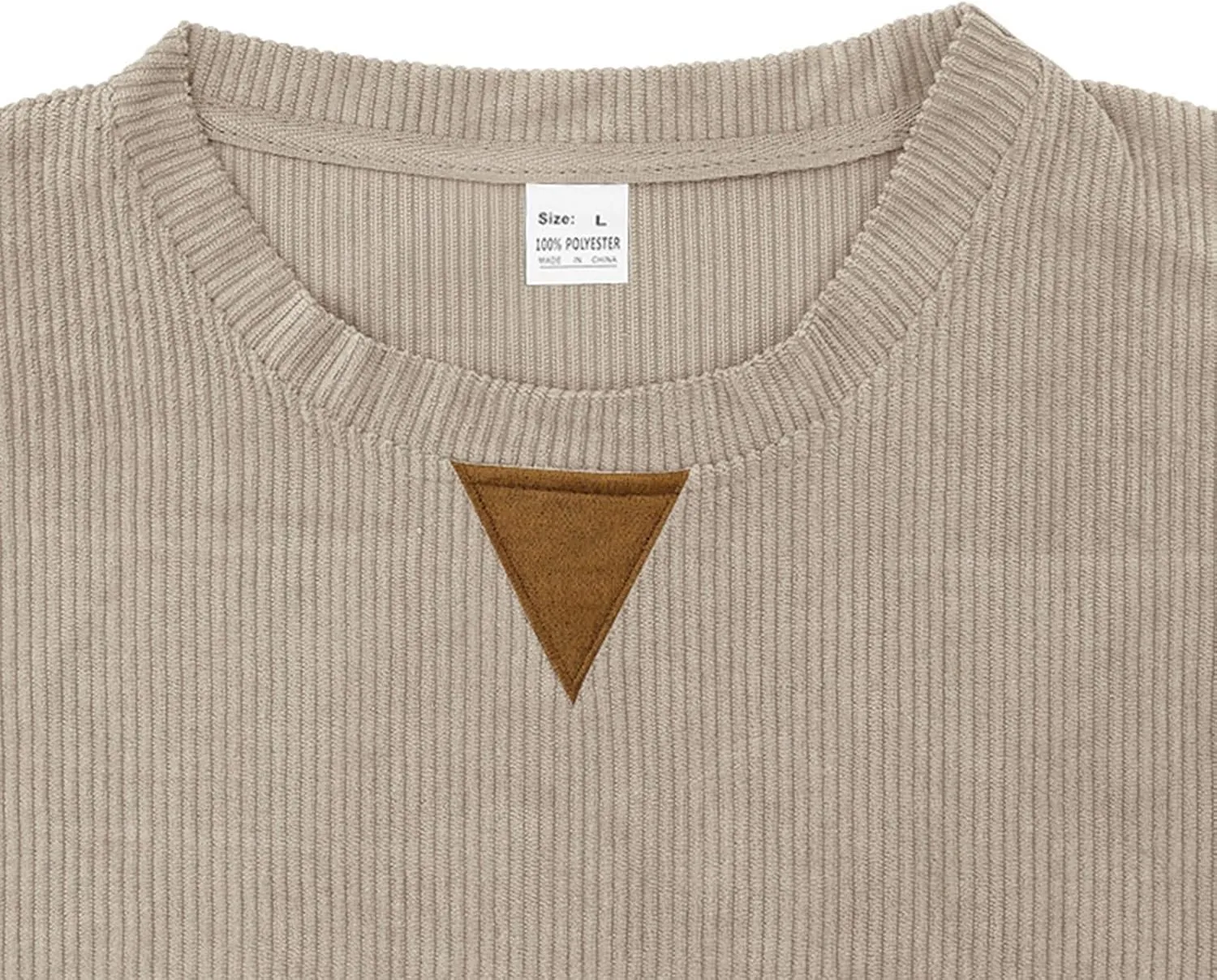 RTRDE Men's Sweatshirts Crewneck Corduroy Pullover Sweatshirt Crewnecks Long Sleeve Casual Sweatshirts, S-3XL