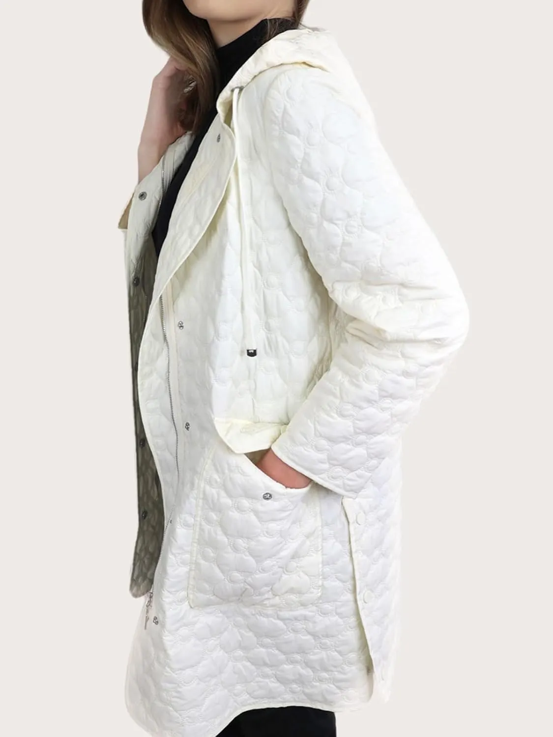 Signature Quilted Longline Hooded Coat - Women's Jackets, Down Jacket, Winter Coats, Hooded Outerwear, Fall Coats