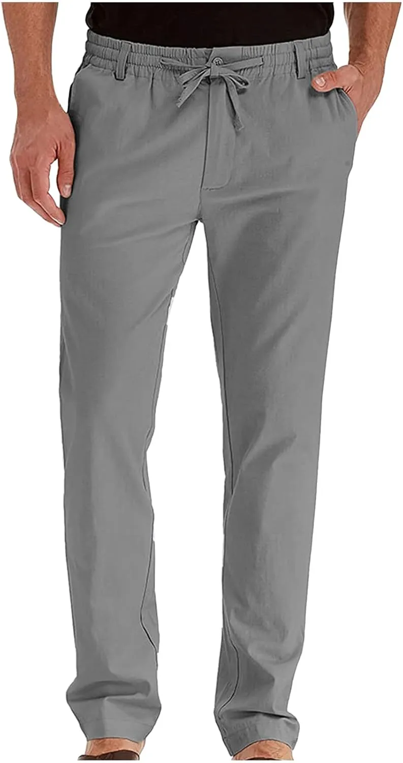 Slim Fit Dress Pants for Men 2023 Classic Fit Hidden Expandable Waist Solid Business Work Straight Legs Fashion