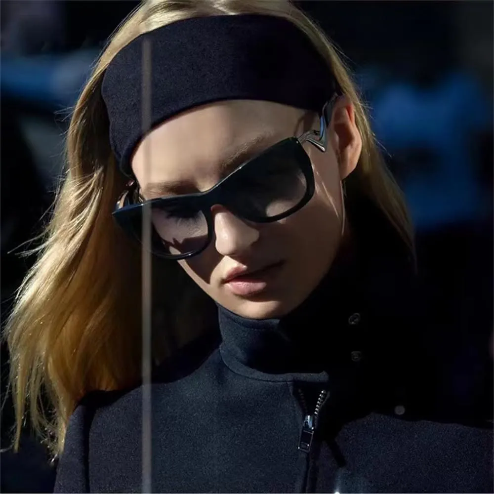 Sunglasses Men Metal Hollow Out Sunshade Mirror Women Vintage Cat Eye Spectacles Uv400
