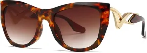 Sunglasses Men Metal Hollow Out Sunshade Mirror Women Vintage Cat Eye Spectacles Uv400
