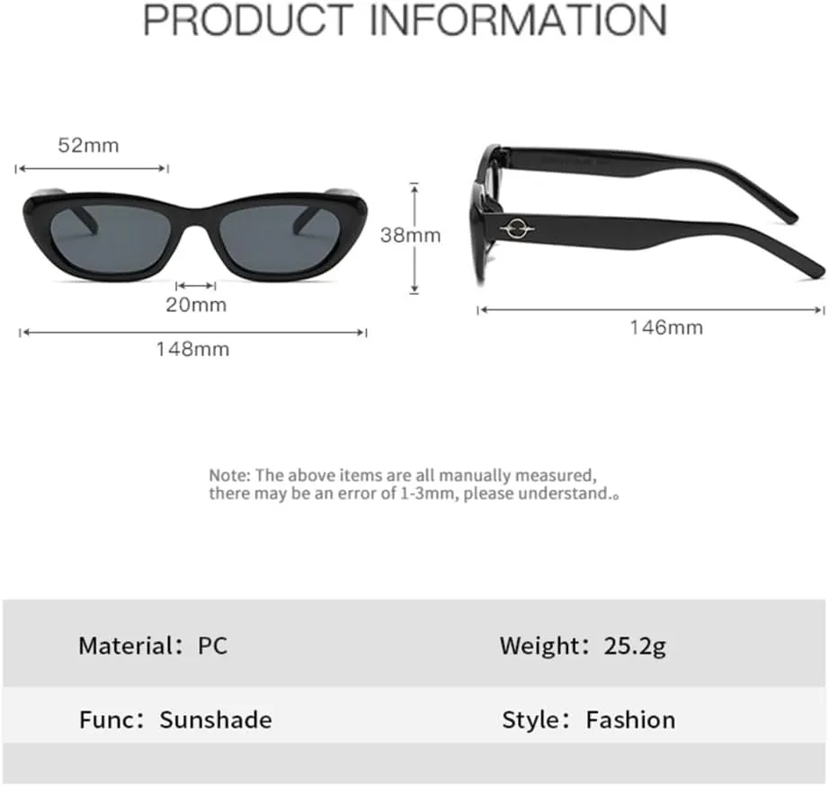 Sunglasses Women Men Vintage Lady Cat Eye Retro Travel Sun Glasses For Female UV400