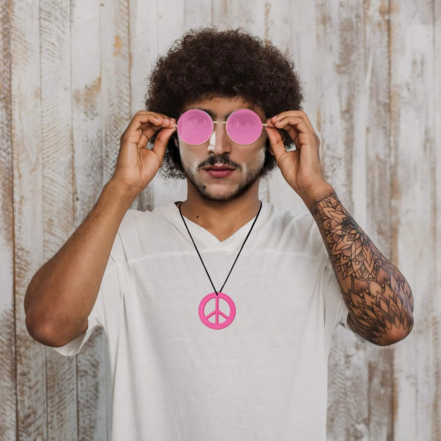 SunnyPro Big Round Sunglasses Retro Circle Tinted Lens Glasses UV400 Protection
