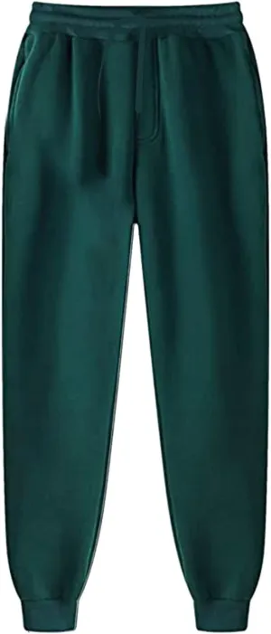 Sweatpants for Men Baggy Joggers Color Matching Athletic Pants Elastic Waist Sweat Pants Track Trousers with Pockets