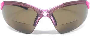 The Competitor Unisex Bifocal Sun Reader Semi Rimless Sport and Wrap Around Reading sunglasses