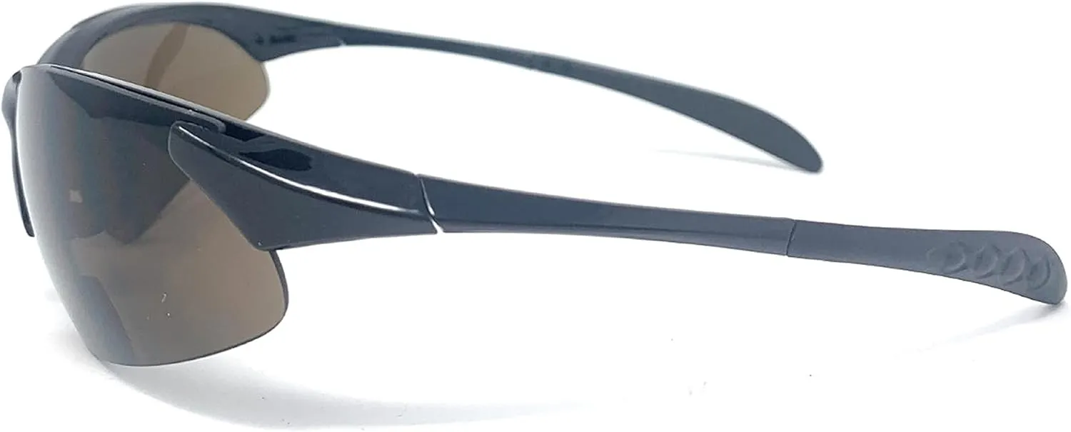 The Competitor Unisex Bifocal Sun Reader Semi Rimless Sport and Wrap Around Reading sunglasses