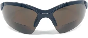 The Competitor Unisex Bifocal Sun Reader Semi Rimless Sport and Wrap Around Reading sunglasses