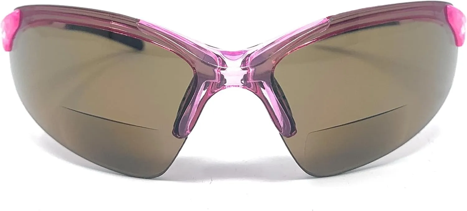 The Competitor Unisex Bifocal Sun Reader Semi Rimless Sport and Wrap Around Reading sunglasses
