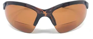 The Competitor Unisex Bifocal Sun Reader Semi Rimless Sport and Wrap Around Reading sunglasses