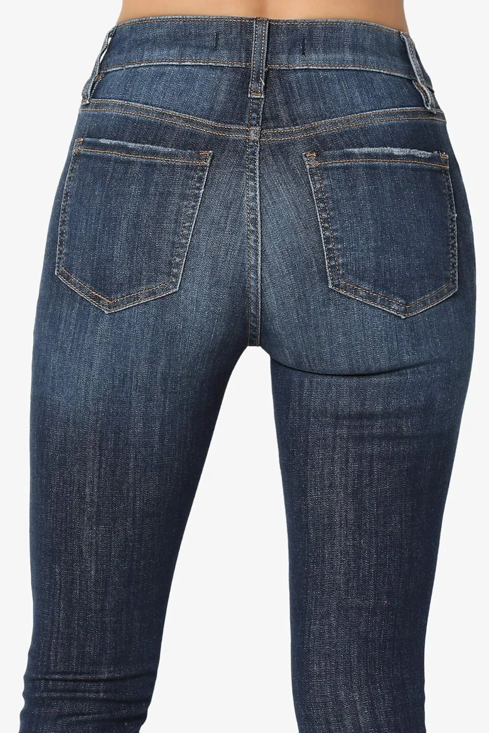 TheMogan Vintage Distressed Washed Stretch Denim Skinny Jeans