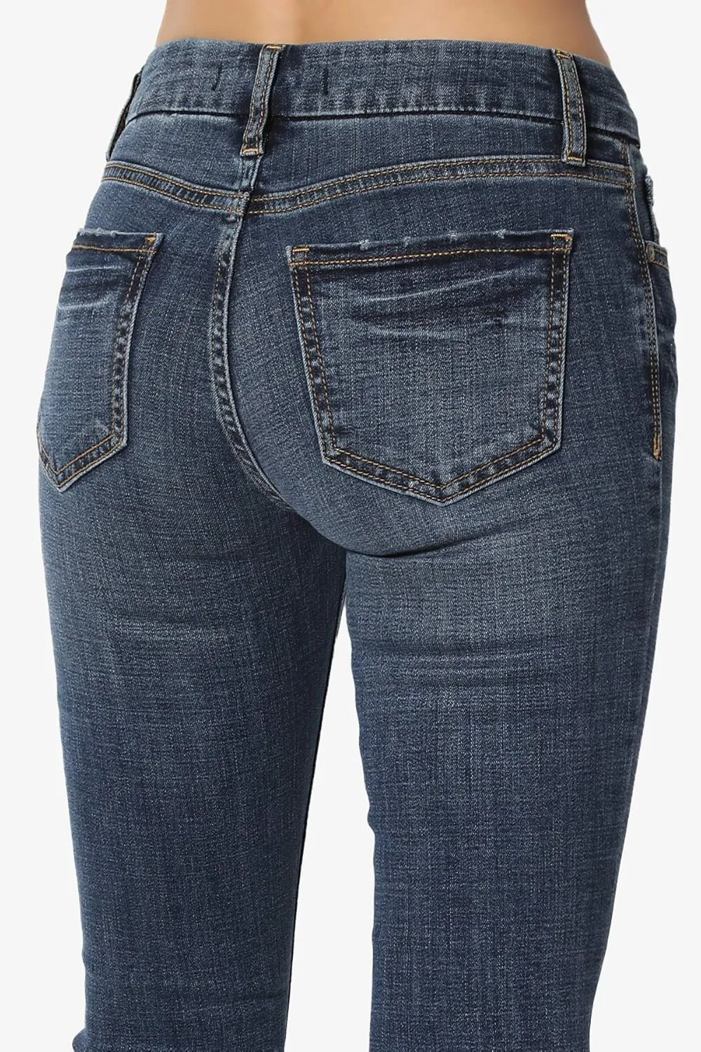 TheMogan Vintage Distressed Washed Stretch Denim Skinny Jeans