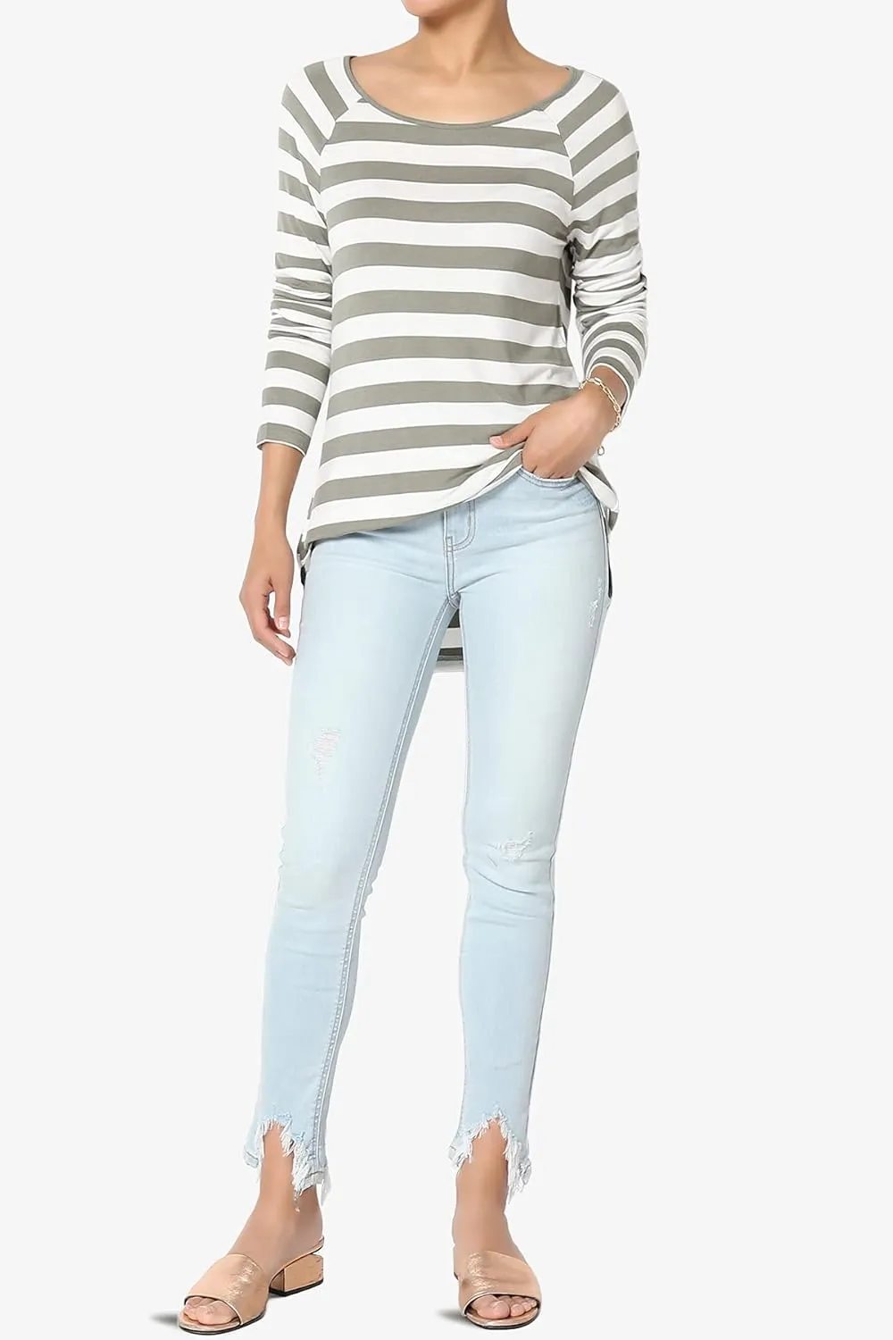 TheMogan Vintage Distressed Washed Stretch Denim Skinny Jeans