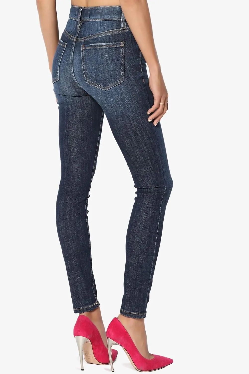 TheMogan Vintage Distressed Washed Stretch Denim Skinny Jeans