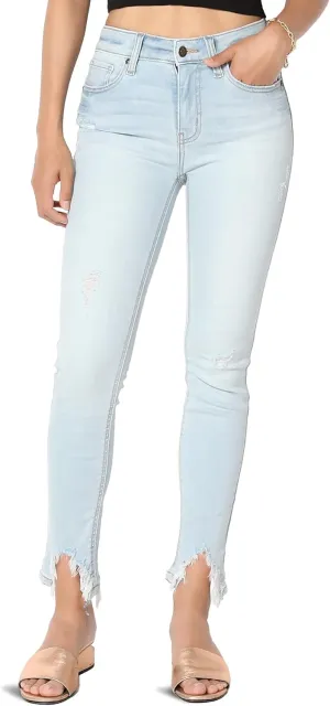 TheMogan Vintage Distressed Washed Stretch Denim Skinny Jeans