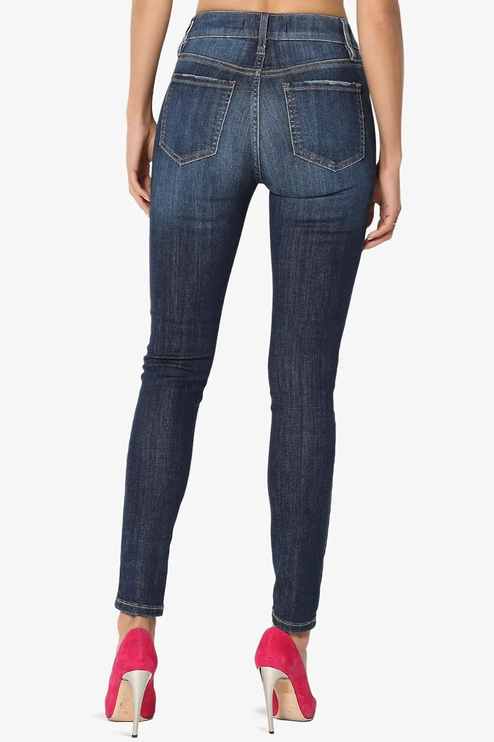 TheMogan Vintage Distressed Washed Stretch Denim Skinny Jeans
