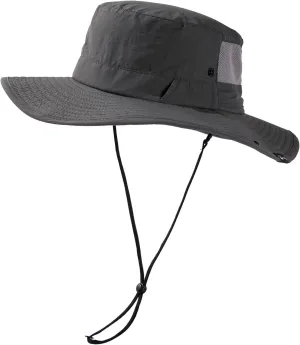 TOP-EX L/XL/XXL UV50  Waterproof Wide Brim Bucket Sun Hat for Summer Fishing Hiking w/Detachable Strap & Vented Mesh