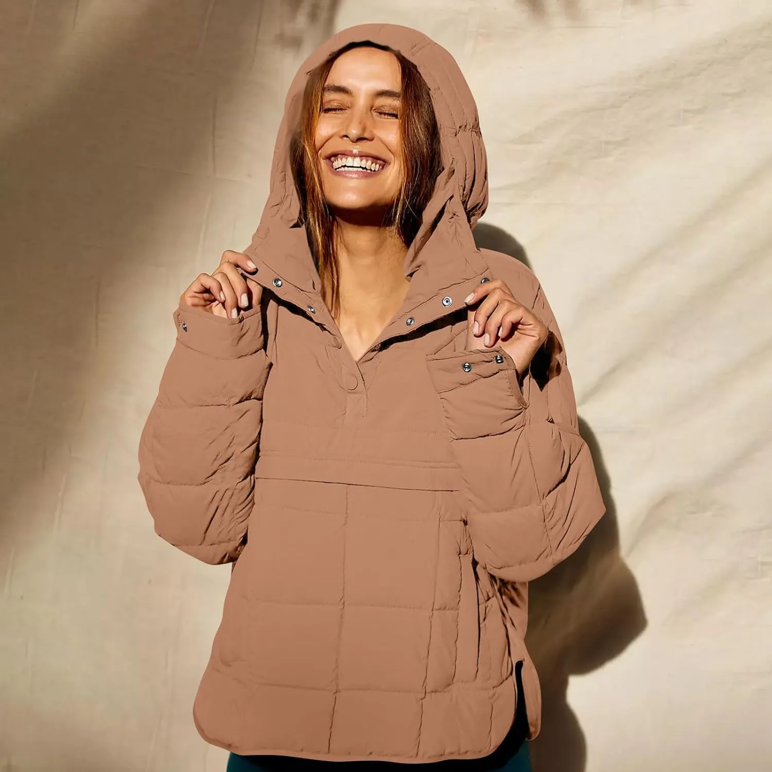 UOFOCO Women's Down Jackets Parkas Oversize Packable Quilted Pullover Puffer Jacket for Women Fall Winter Outfits Coat 2024