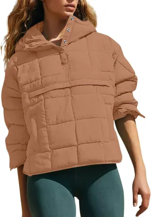 UOFOCO Women's Down Jackets Parkas Oversize Packable Quilted Pullover Puffer Jacket for Women Fall Winter Outfits Coat 2024