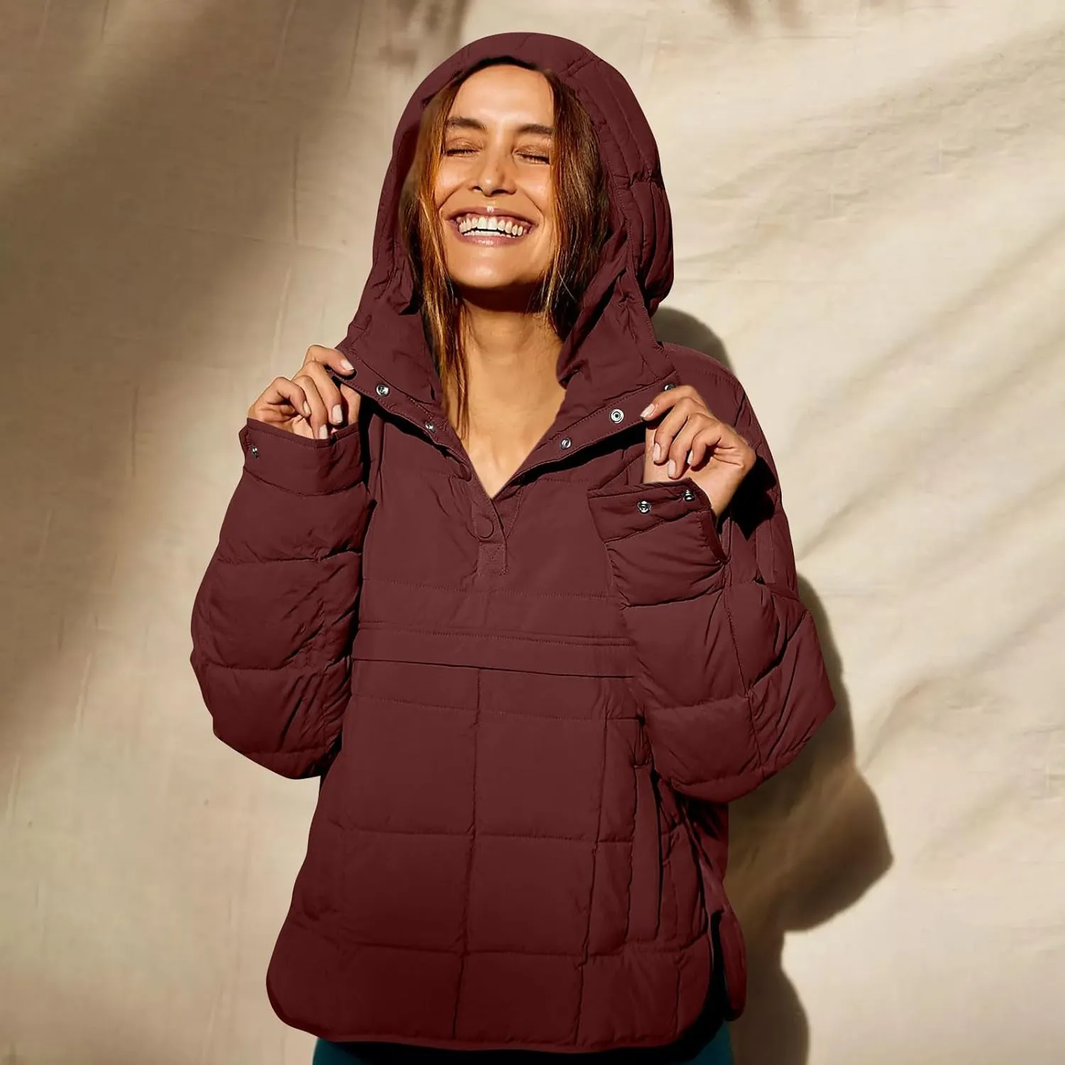 UOFOCO Women's Down Jackets Parkas Oversize Packable Quilted Pullover Puffer Jacket for Women Fall Winter Outfits Coat 2024
