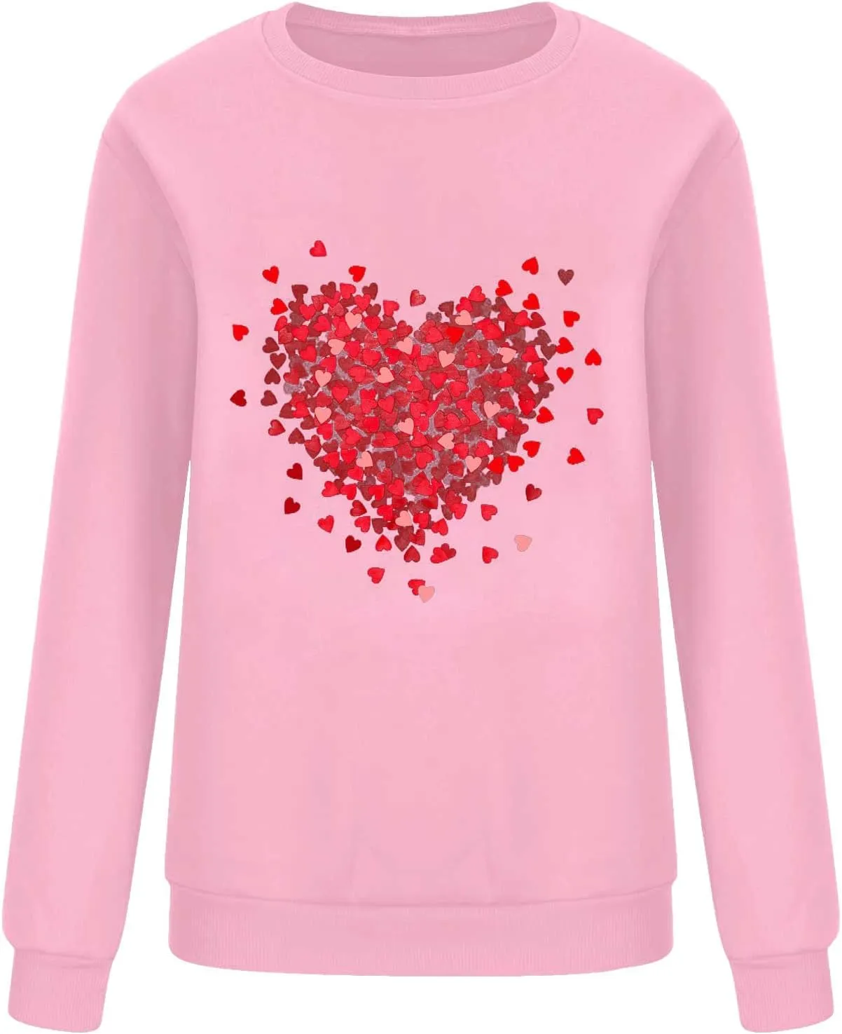 Valentines Day Sweatshirts for Women 2025 Love Heart Graphic Cute Sweaters Tops Casual Long Sleeve Crewneck Pullover