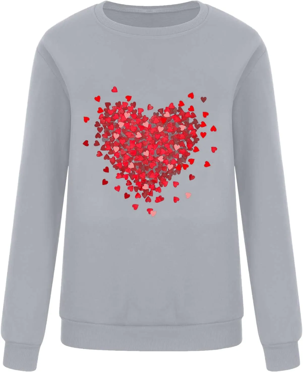 Valentines Day Sweatshirts for Women 2025 Love Heart Graphic Cute Sweaters Tops Casual Long Sleeve Crewneck Pullover