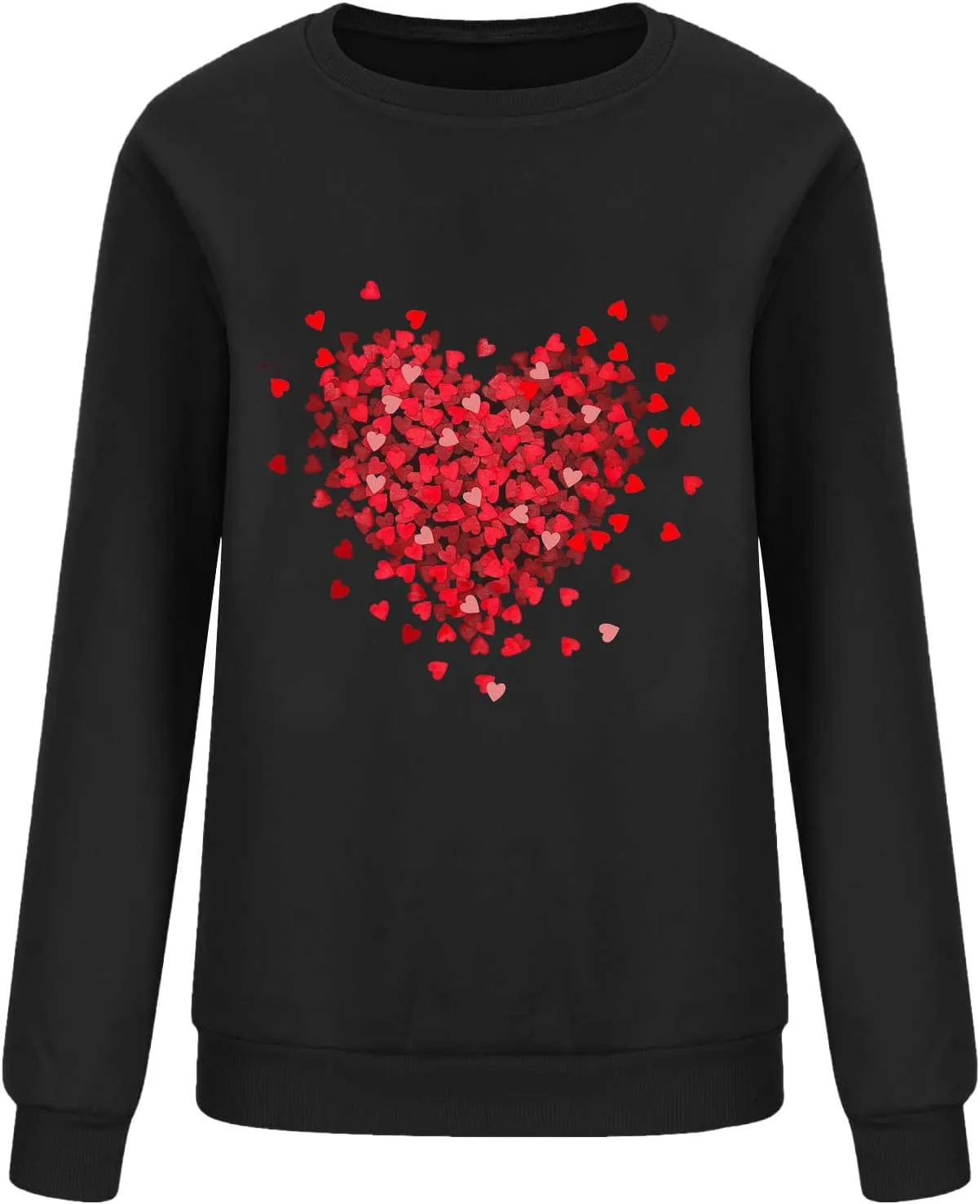 Valentines Day Sweatshirts for Women 2025 Love Heart Graphic Cute Sweaters Tops Casual Long Sleeve Crewneck Pullover