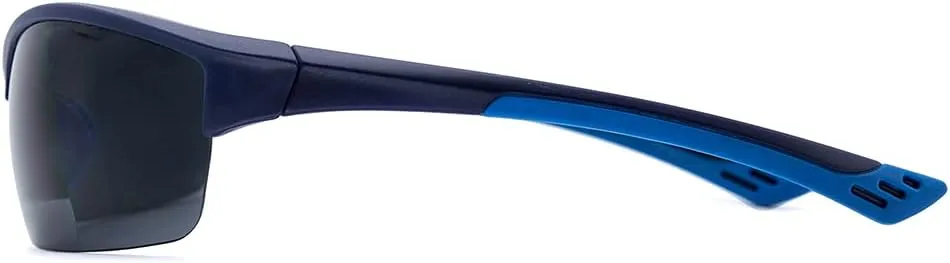 VITENZI Bifocal Sunglasses Semi Rimless TR90 Sports Wraparound Reading Sun Tinted Glasses with Readers - Chieti