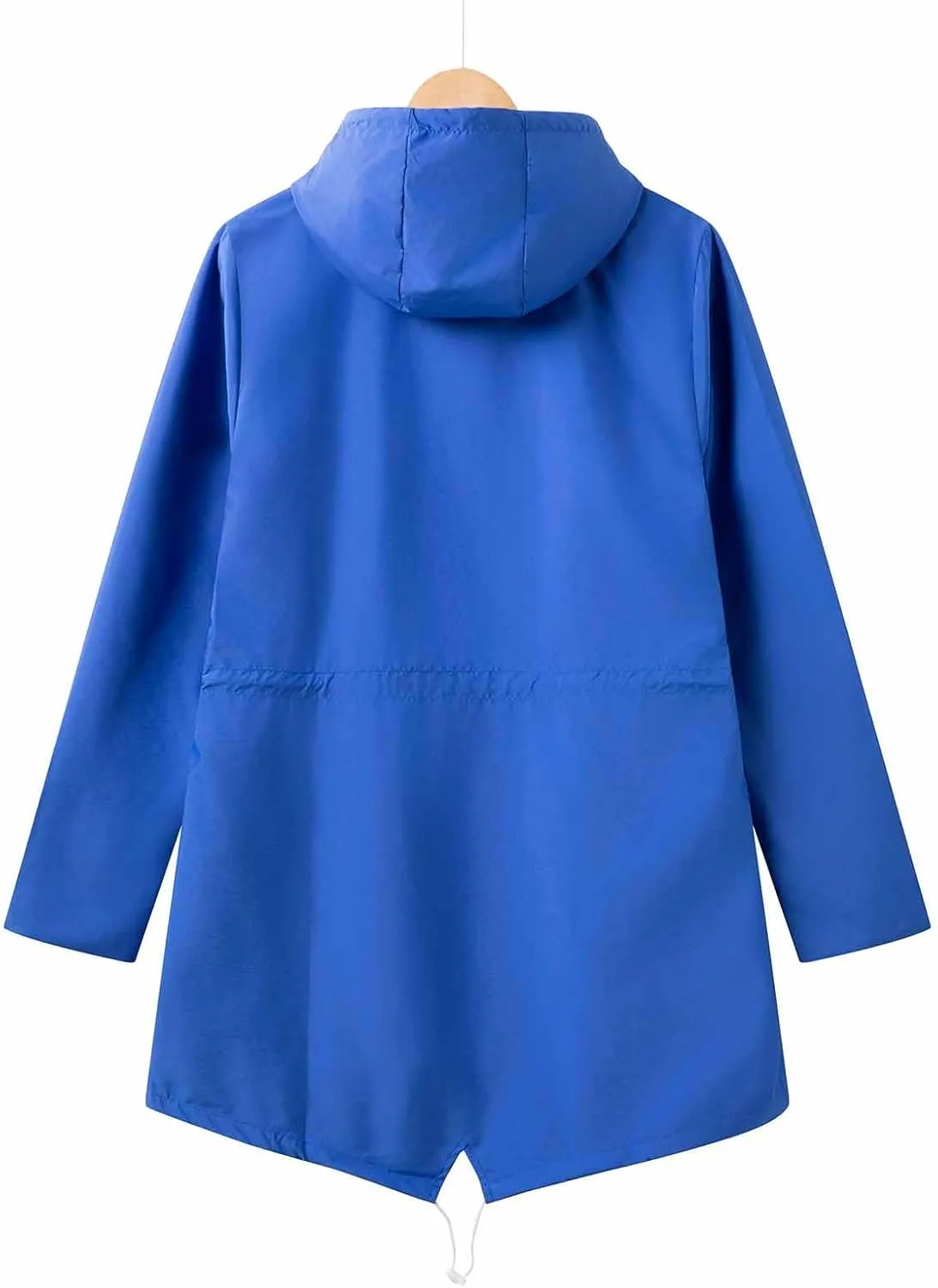 Women Casual Ligtweight Military Jackets Anorak Utility Drawstring Waist Hoodie Zip Up Fall Rain Jackets with Pockets