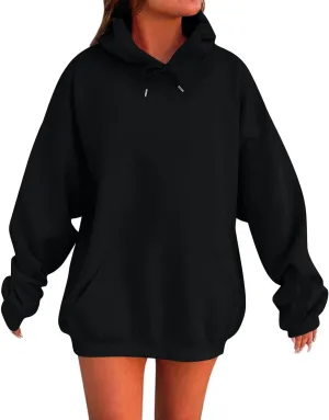 Women Hoodies Dress Long Sleeve Tunic Dress Striped Hooded Sweatshirts Dress Casual Oversized Sweatshirts with Pocket