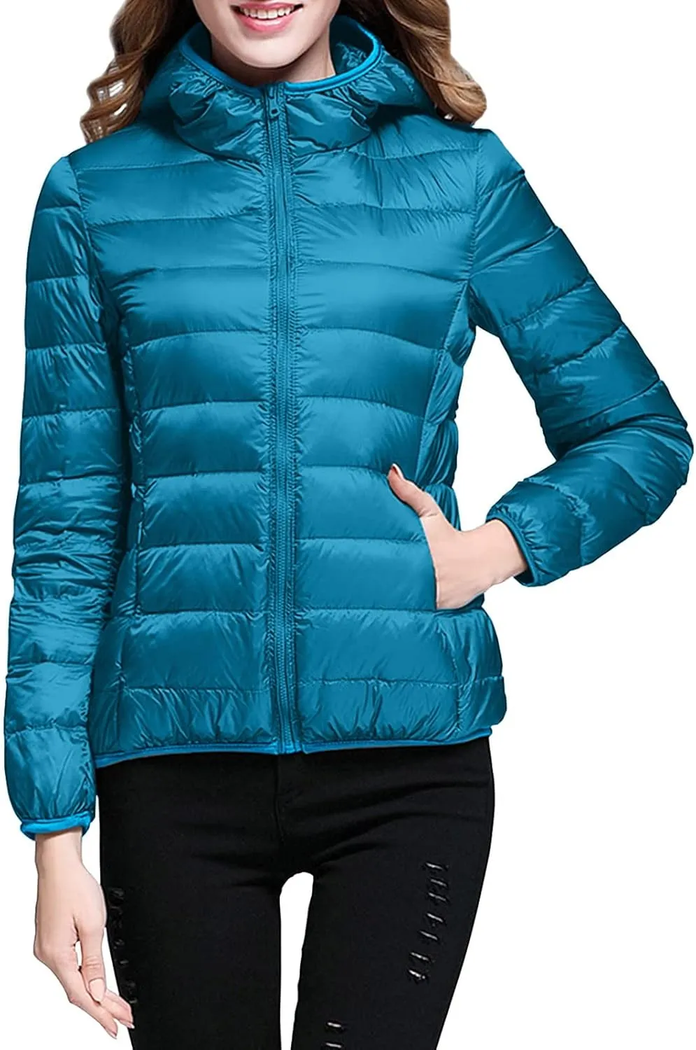 Women Warm Waterproof Lightweight Jacket Hooded Windproof Winter Coat With Womens Utility Jacket Hooded