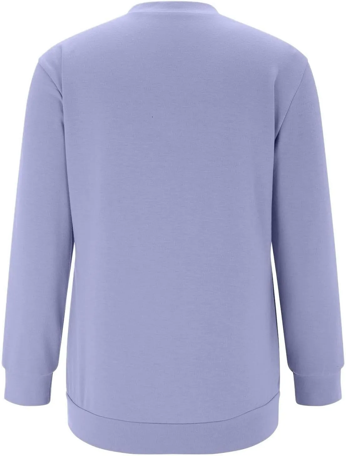 Women's Casual Long Sleeve Shirts Color Block/Solid Blouses Crewneck Sweatshirts Cute Loose Fit Pullovers Tops with Pockets