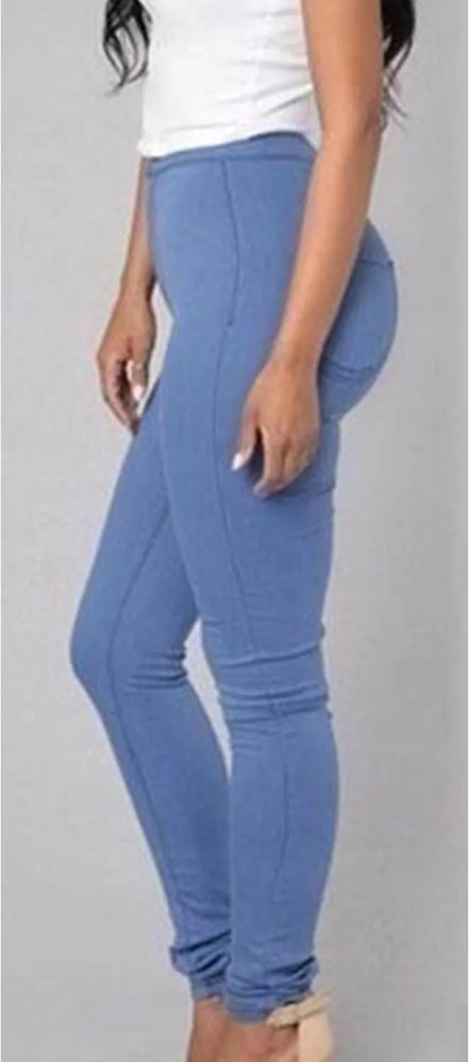 Women's High Waist Skinny Jeans Butt Lift Sexy Fit Stretch Denim Pants Pull-on Stretch Slimming Pencil Jeans