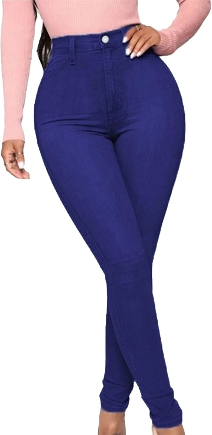 Women's High Waist Skinny Jeans Butt Lift Sexy Fit Stretch Denim Pants Pull-on Stretch Slimming Pencil Jeans