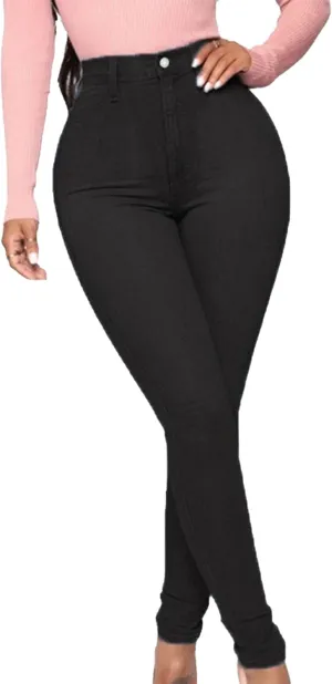 Women's High Waist Skinny Jeans Butt Lift Sexy Fit Stretch Denim Pants Pull-on Stretch Slimming Pencil Jeans