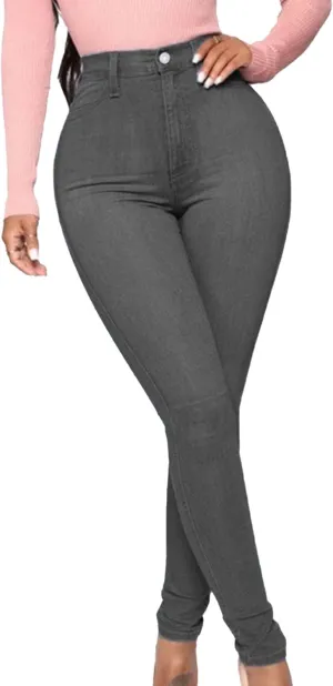 Women's High Waist Skinny Jeans Butt Lift Sexy Fit Stretch Denim Pants Pull-on Stretch Slimming Pencil Jeans