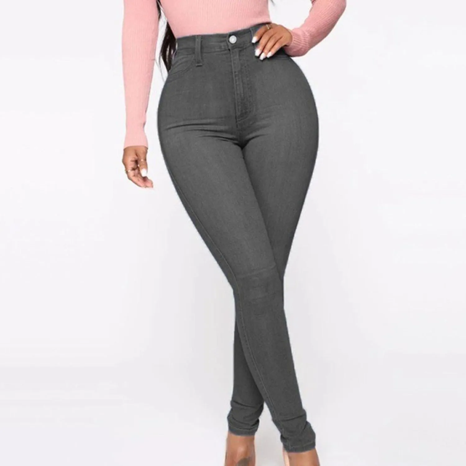 Women's High Waist Skinny Jeans Butt Lift Sexy Fit Stretch Denim Pants Pull-on Stretch Slimming Pencil Jeans